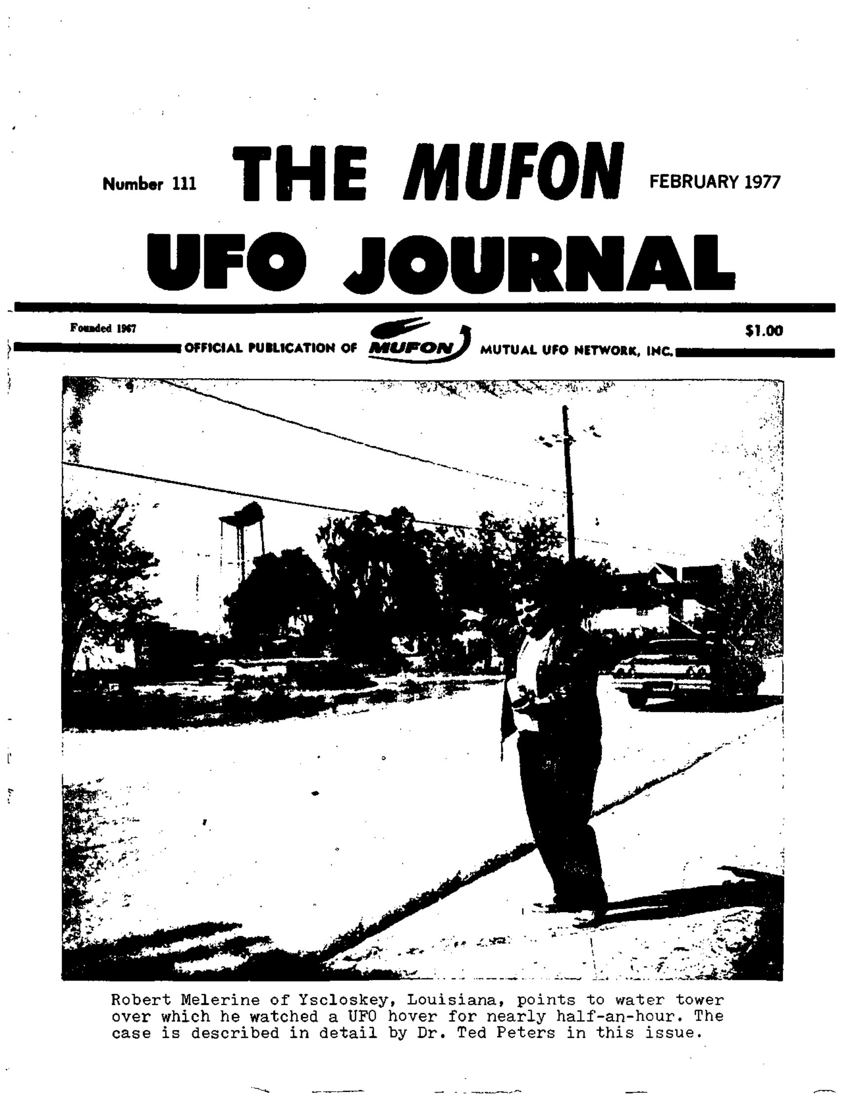 Complete text and images from the MUFON UFO Journal - 1977 2. February issue of the MUFON UFO Journal.
